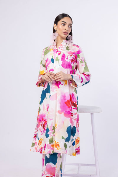 Printed | Viscose Plain Weave Kurta with Dupatta