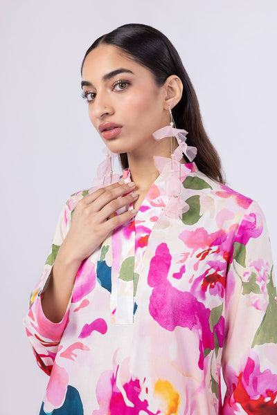 Printed | Viscose Plain Weave Kurta with Dupatta