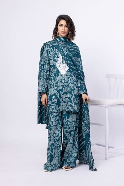 3 Piece Embroidered Cambric Kurta Set