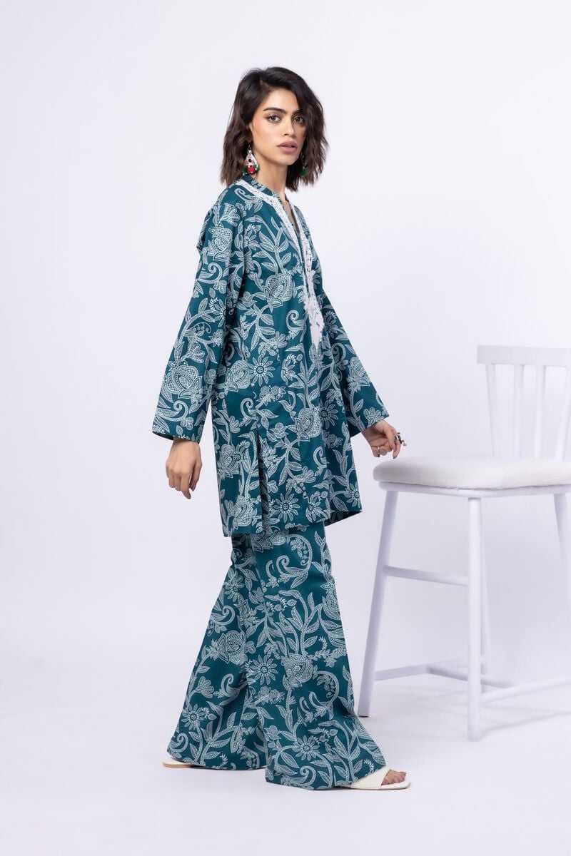 3 Piece Embroidered Cambric Kurta Set