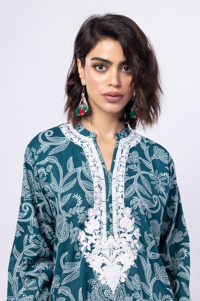 3 Piece Embroidered Cambric Kurta Set