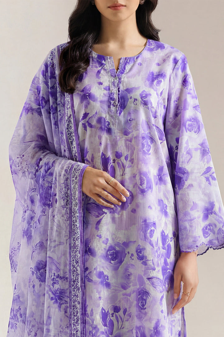 Unstitched Printed Lawn 3 Piece