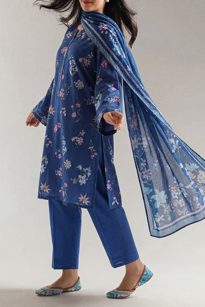 Unstitched Printed Lawn 3 Piece
