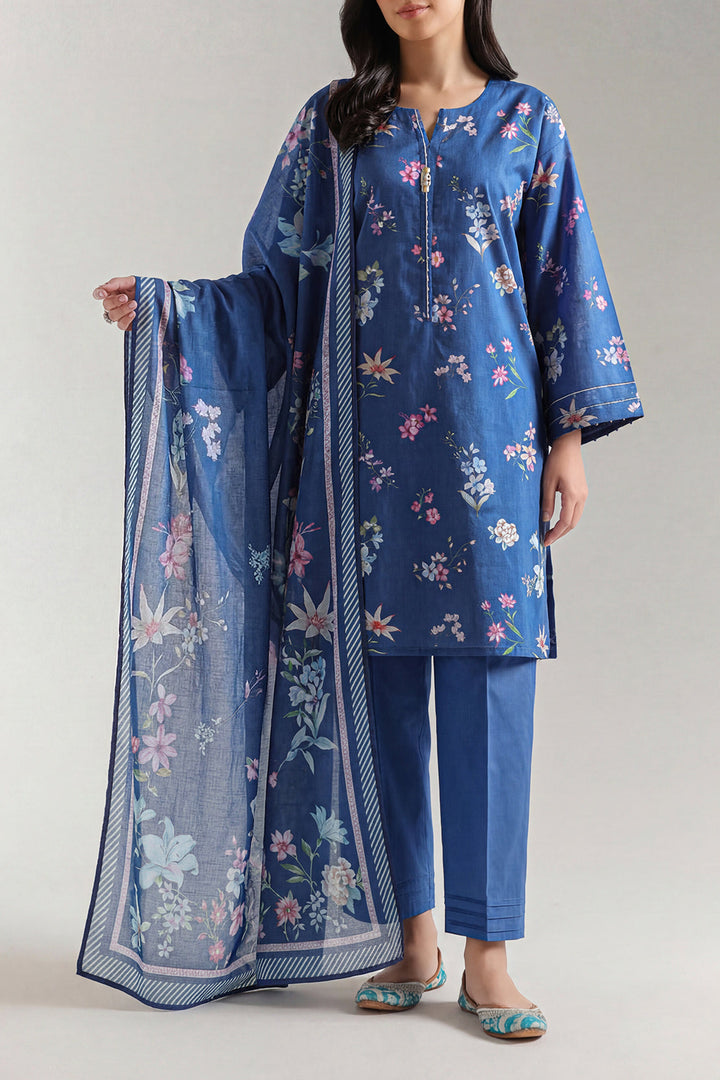 Unstitched Printed Lawn 3 Piece