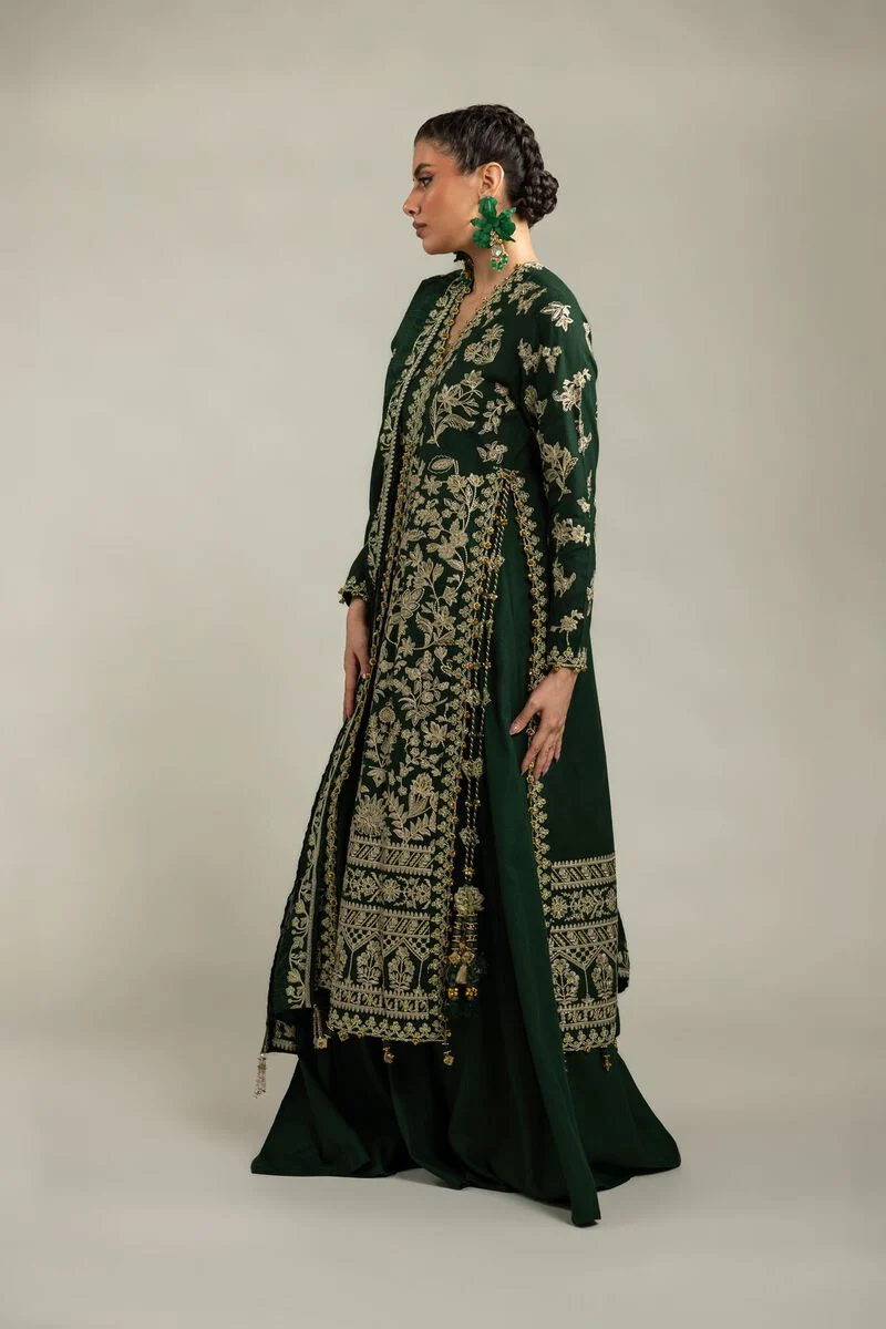 Embroidered | Raw Silk 3-Piece Co-ord Set