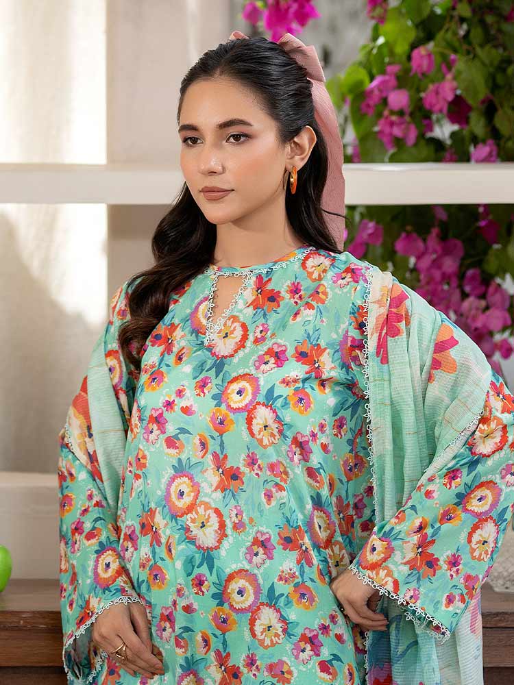 FEROZAN 3-Piece Unstitched Digital Printed Lawn Suit