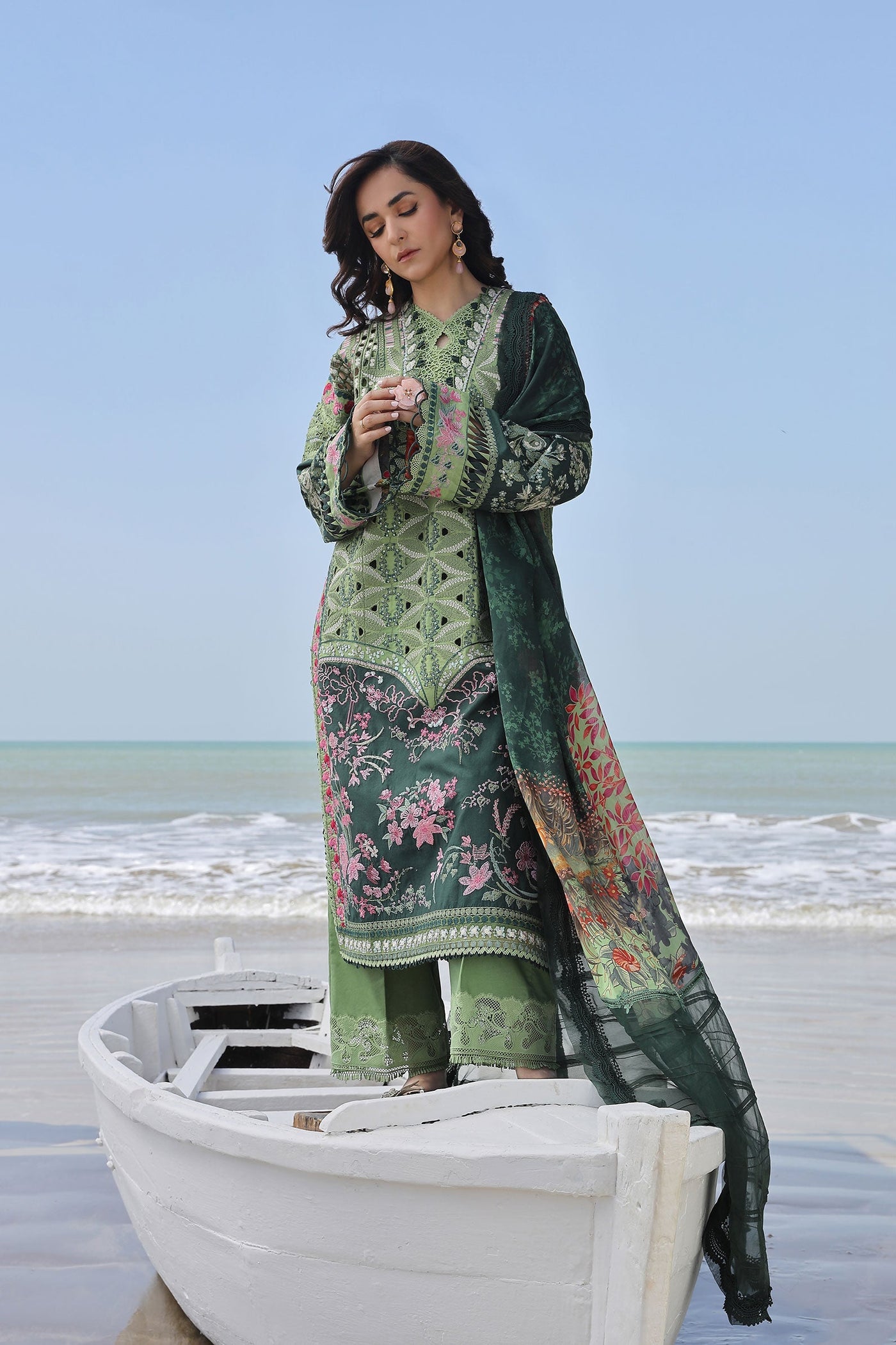 MARYAM HUSSAIN LUXURY LAWN-GARDENIA