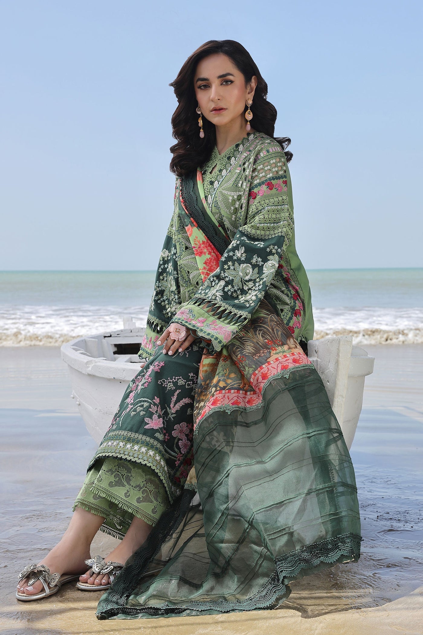 MARYAM HUSSAIN LUXURY LAWN-GARDENIA