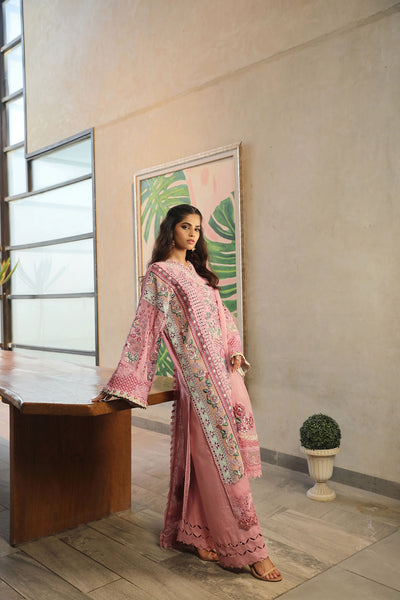 MARYAM HUSSAIN LUXURY LAWN-CORAL