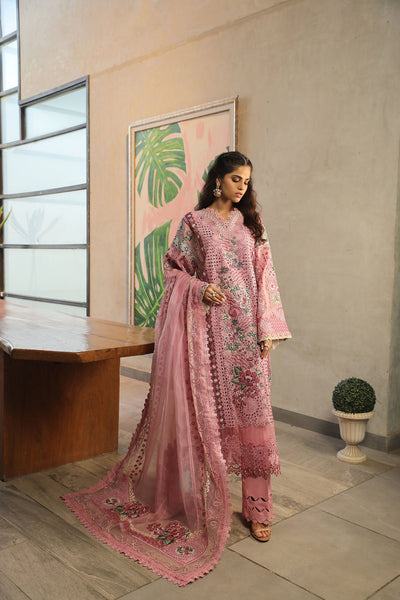 MARYAM HUSSAIN LUXURY LAWN-CORAL