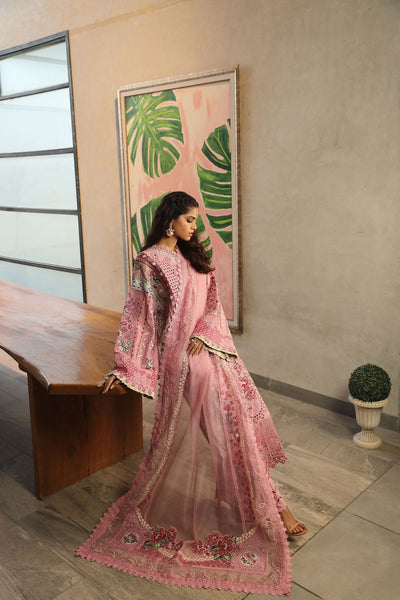 MARYAM HUSSAIN LUXURY LAWN-CORAL