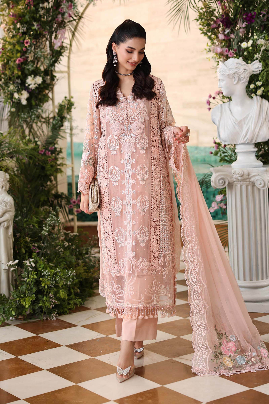 Luxury Chiffon Unstitched 3Pc Suit