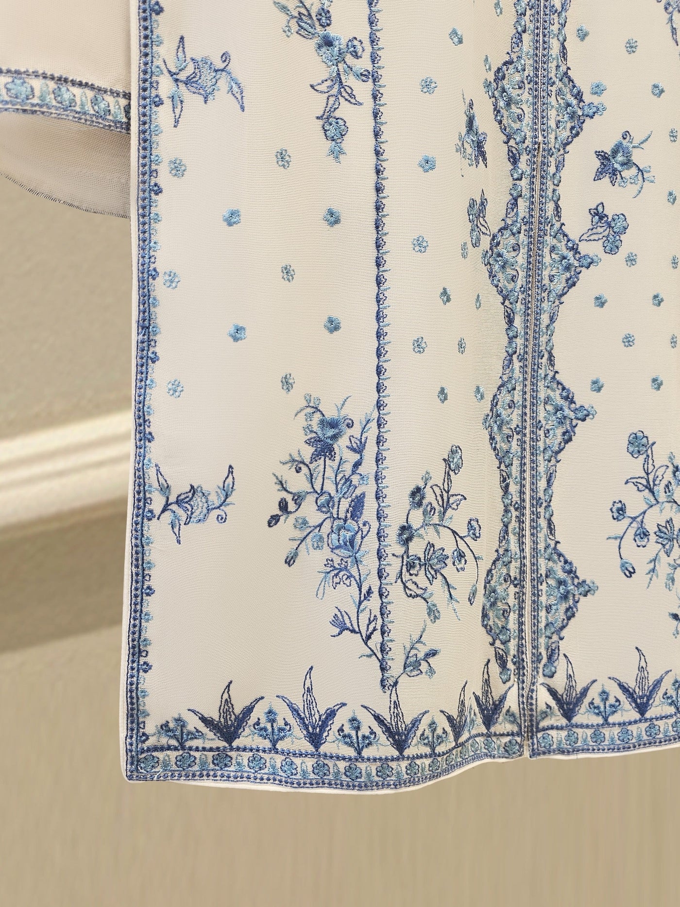 3 Piece - Pure Embroidered Cotton Net Suit