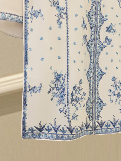 3 Piece - Pure Embroidered Cotton Net Suit