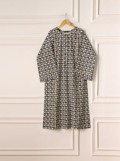 2 Piece - Embroidered Printed Cambric Suit