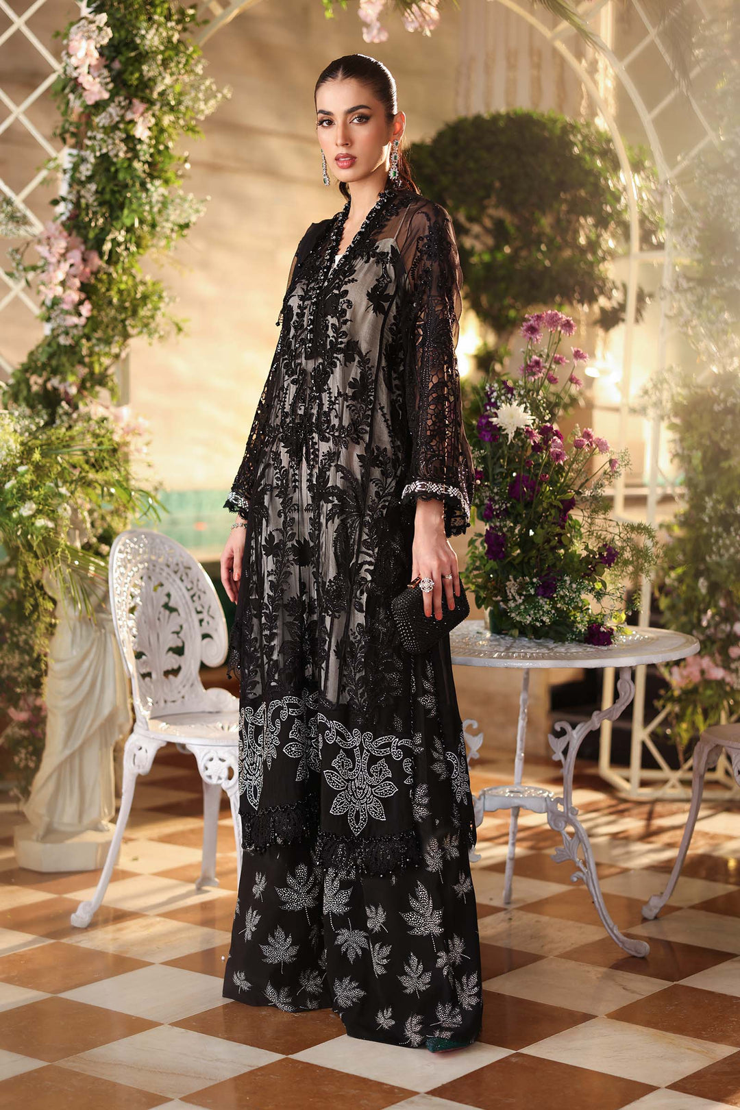 Luxury Chiffon Unstitched 3Pc Suit