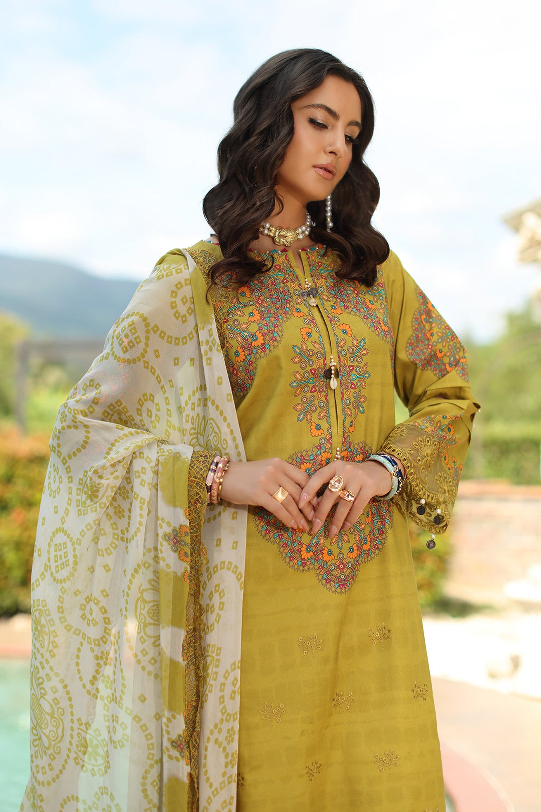 3-PC Unstitched Embroidered Lawn Collection