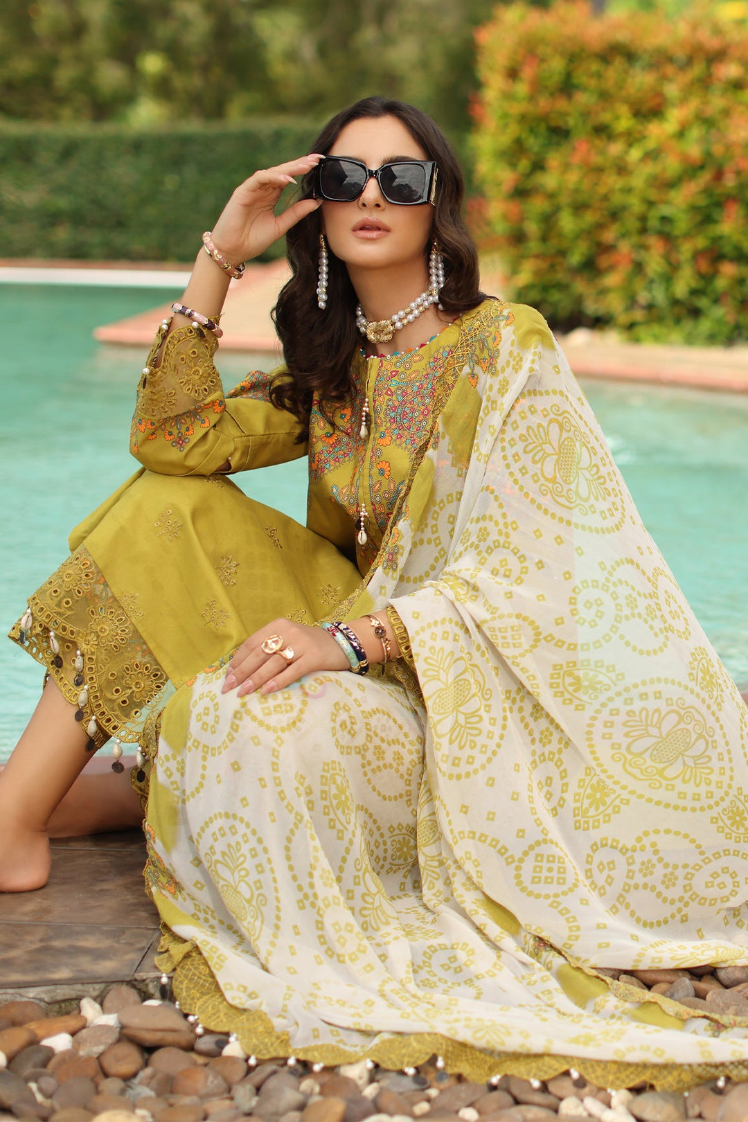 3-PC Unstitched Embroidered Lawn Collection