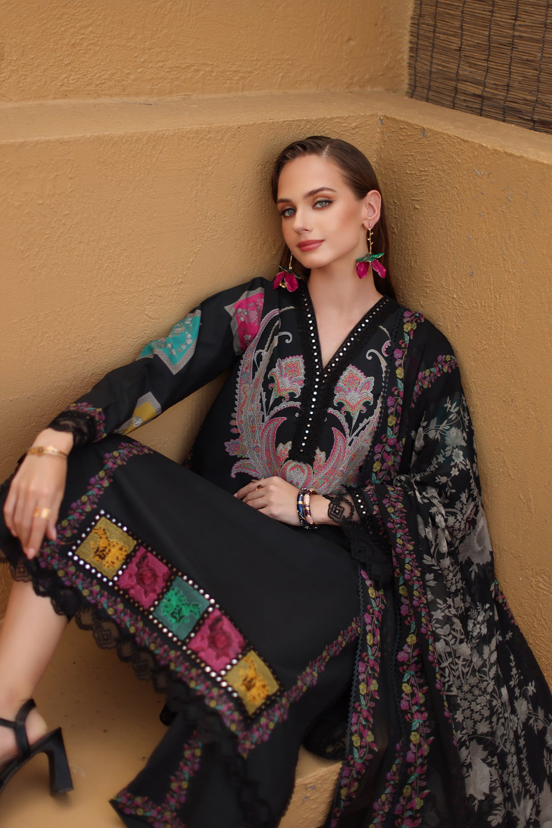 3-PC Unstitched Embroidered Lawn Collection