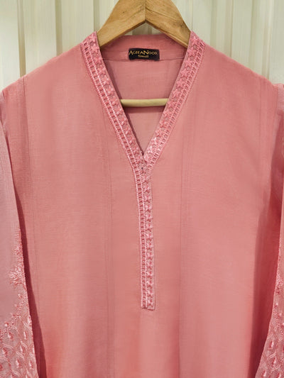 3 Piece - Pure Cotton Net Embroidered Suit