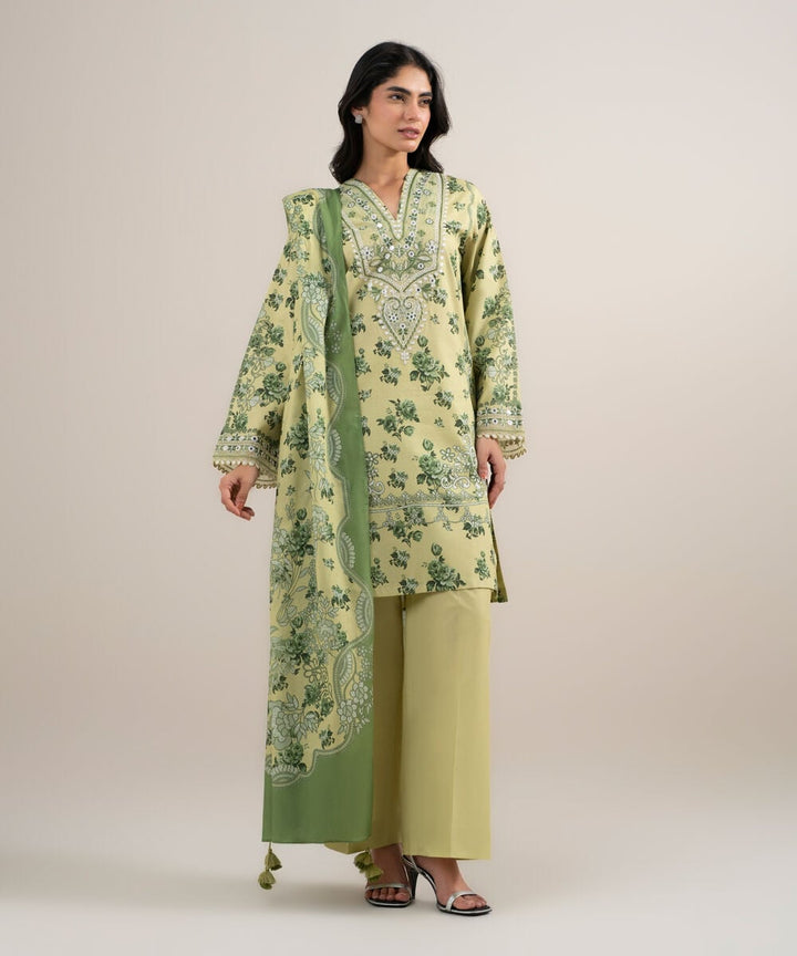 3 PIECE - EMBROIDERED LAWN SUIT