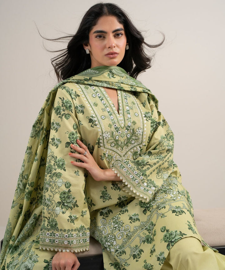 3 PIECE - EMBROIDERED LAWN SUIT