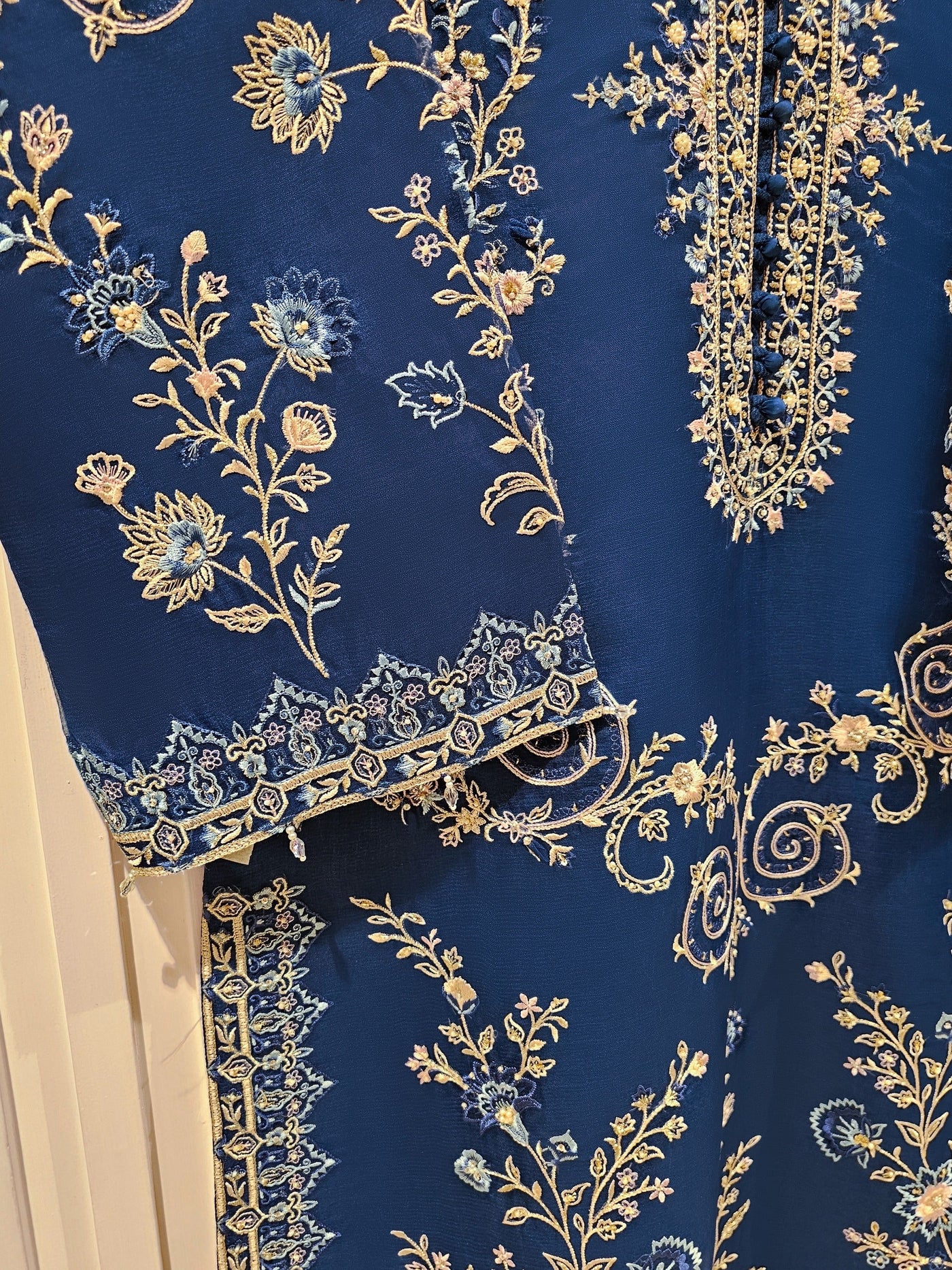 3 Piece - Pure Organza Embroidered Suit