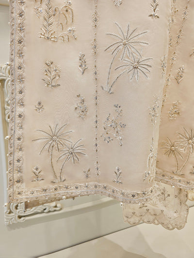 3 Piece - Pure Organza Embroidered Suit