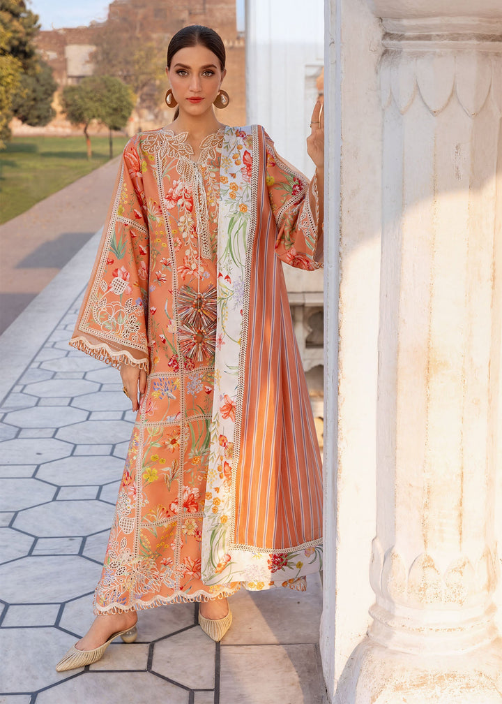 Stitched Printed &amp; Embroidered Lawn 3 Piece