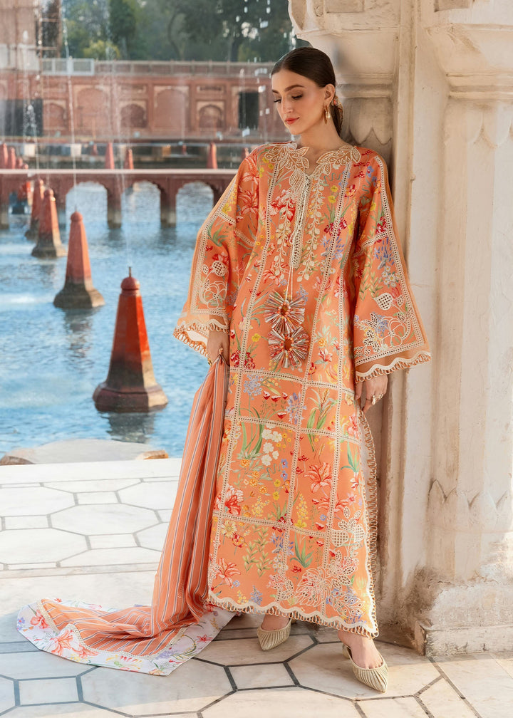 Stitched Printed &amp; Embroidered Lawn 3 Piece