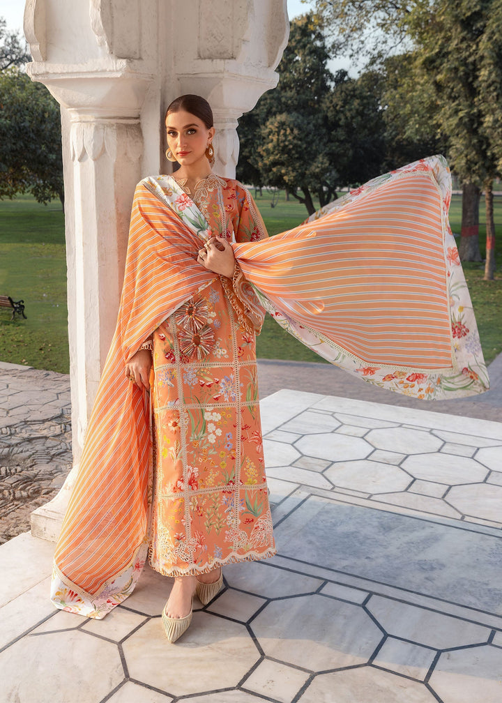 Stitched Printed &amp; Embroidered Lawn 3 Piece
