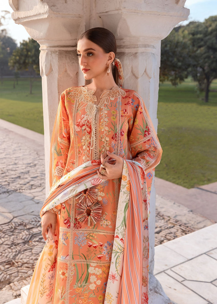 Stitched Printed &amp; Embroidered Lawn 3 Piece