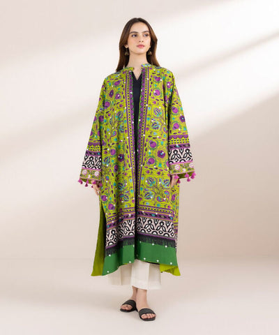 Embroidered Front-open Jacket