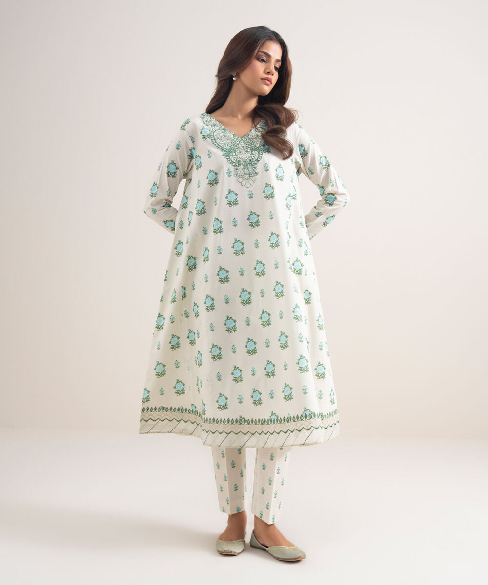 2 PIECE - EMBROIDERED LAWN SUIT