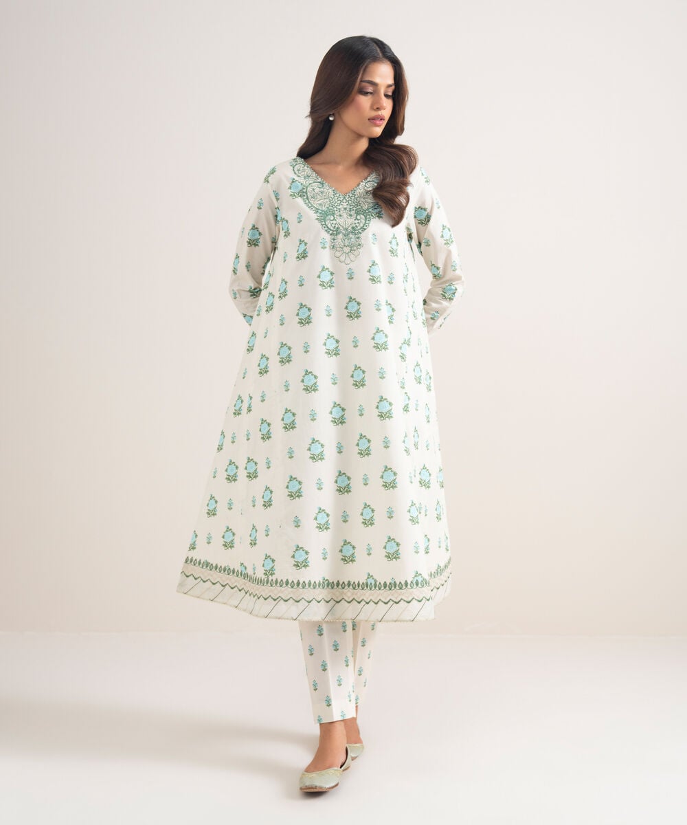 2 PIECE - EMBROIDERED LAWN SUIT