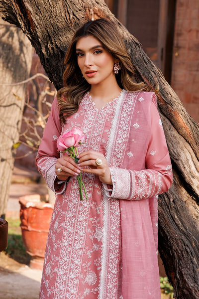 FARASHA DASTOOR EMBROIDERED LAWN || Pearl Mist