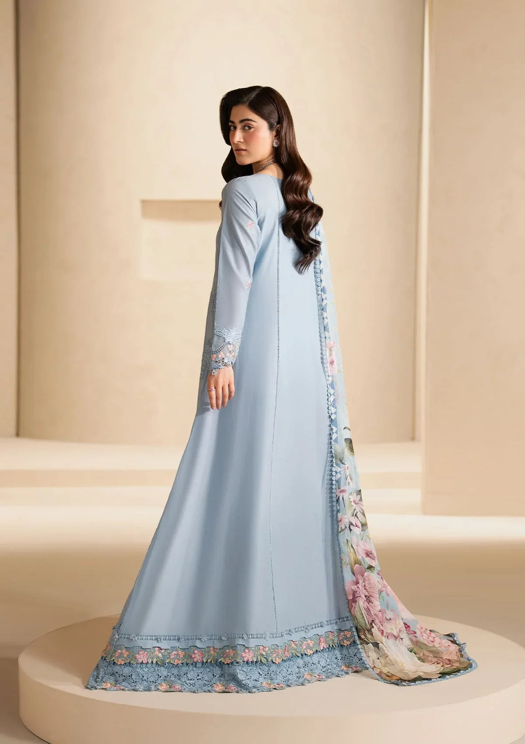E-CRAFT - CHIKANKARI LAWN WITH CHIFFON DUPATTA &