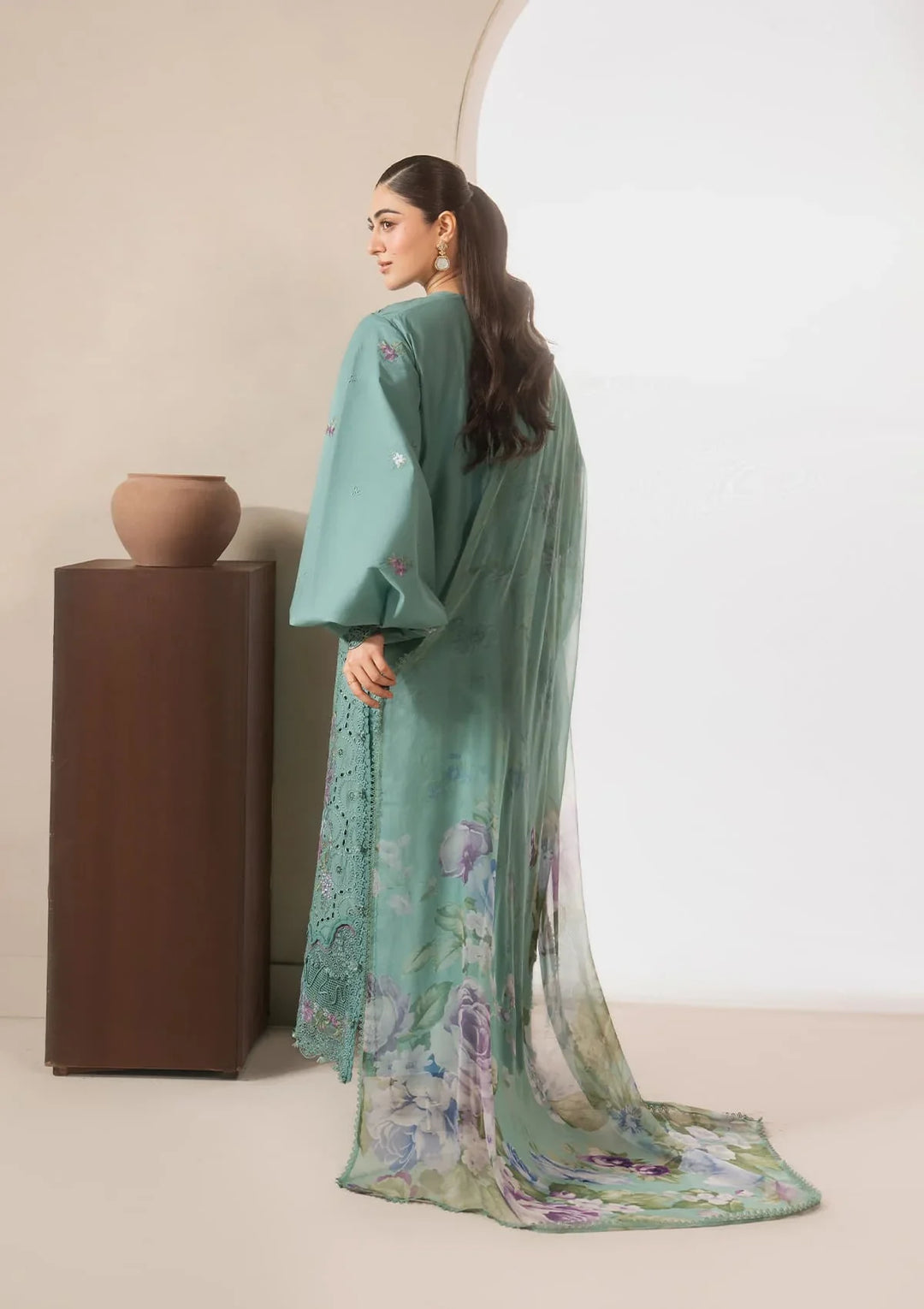 E-CRAFT - CHIKANKARI LAWN WITH CHIFFON DUPATTA &