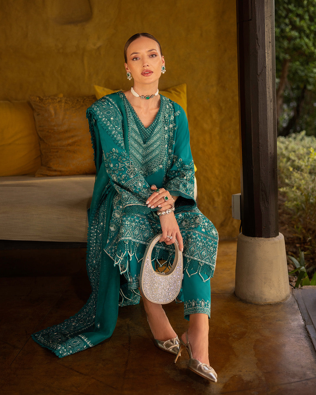 Zinnia Embroidered  Lawn