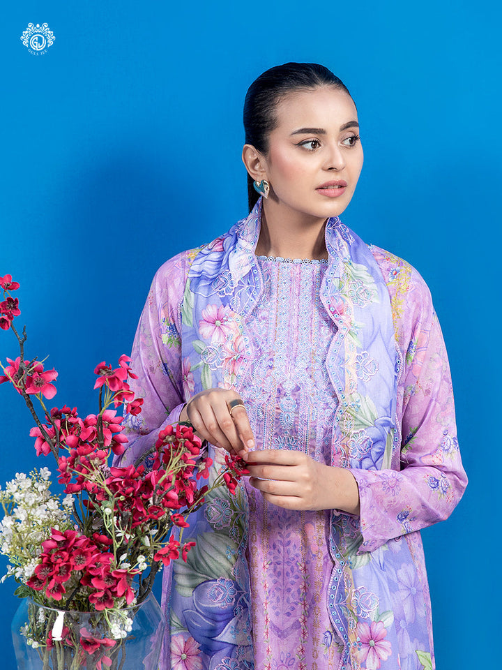 MAHAJAL  Unstitched Lawn 3  pc