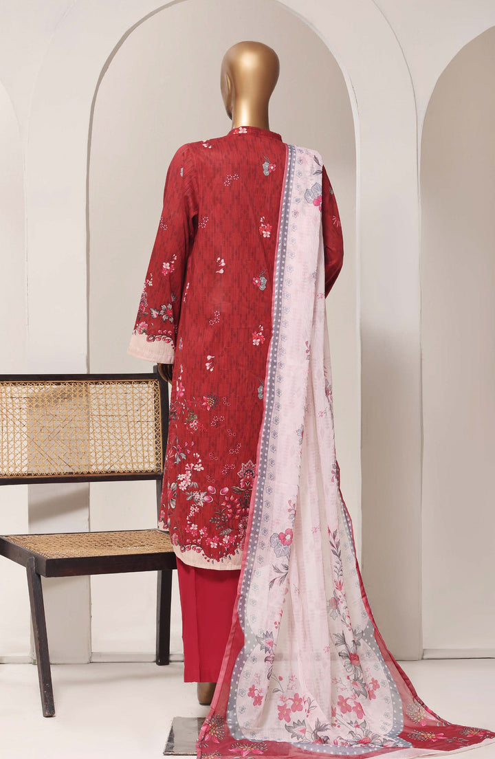 Printed Lawn Stitched 3 Piece Suit