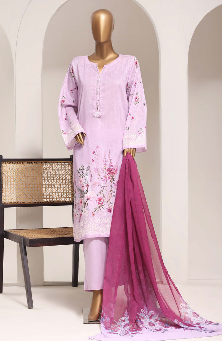 Printed Lawn Stitched 3 Piece Suit