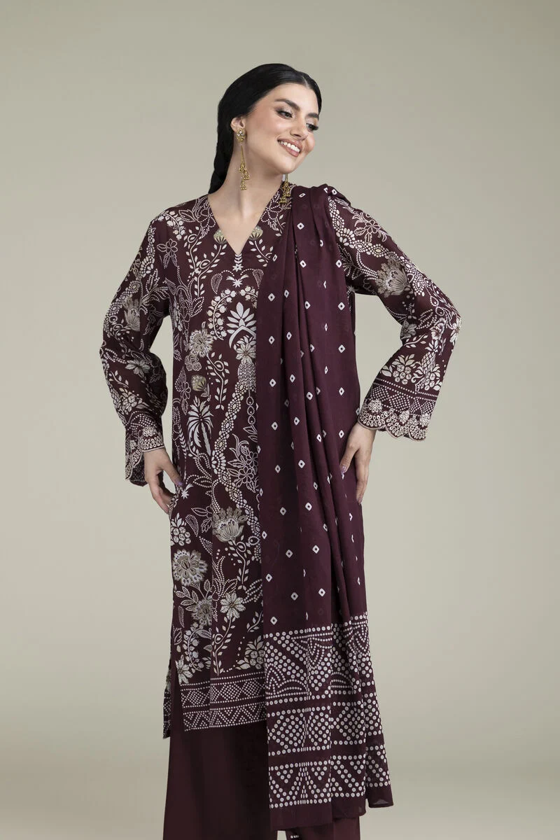 Embroidered | Cambric Fabrics 3 Piece