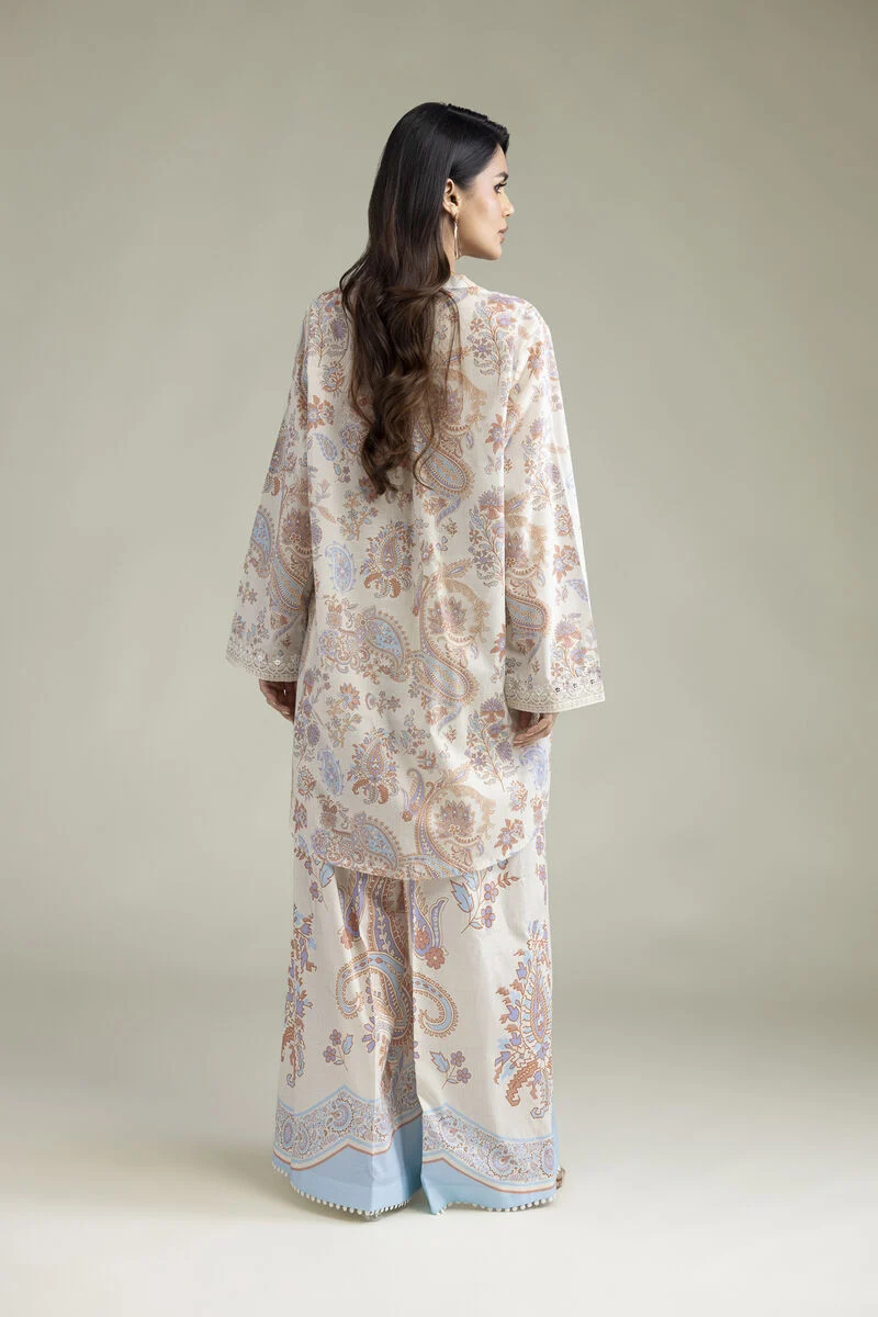Embroidered | Cambric 2-Piece Tailored Set