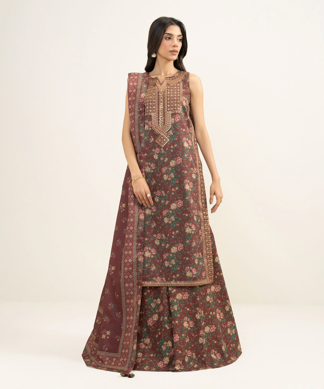 3 Piece - Embroidered Lawn Suit