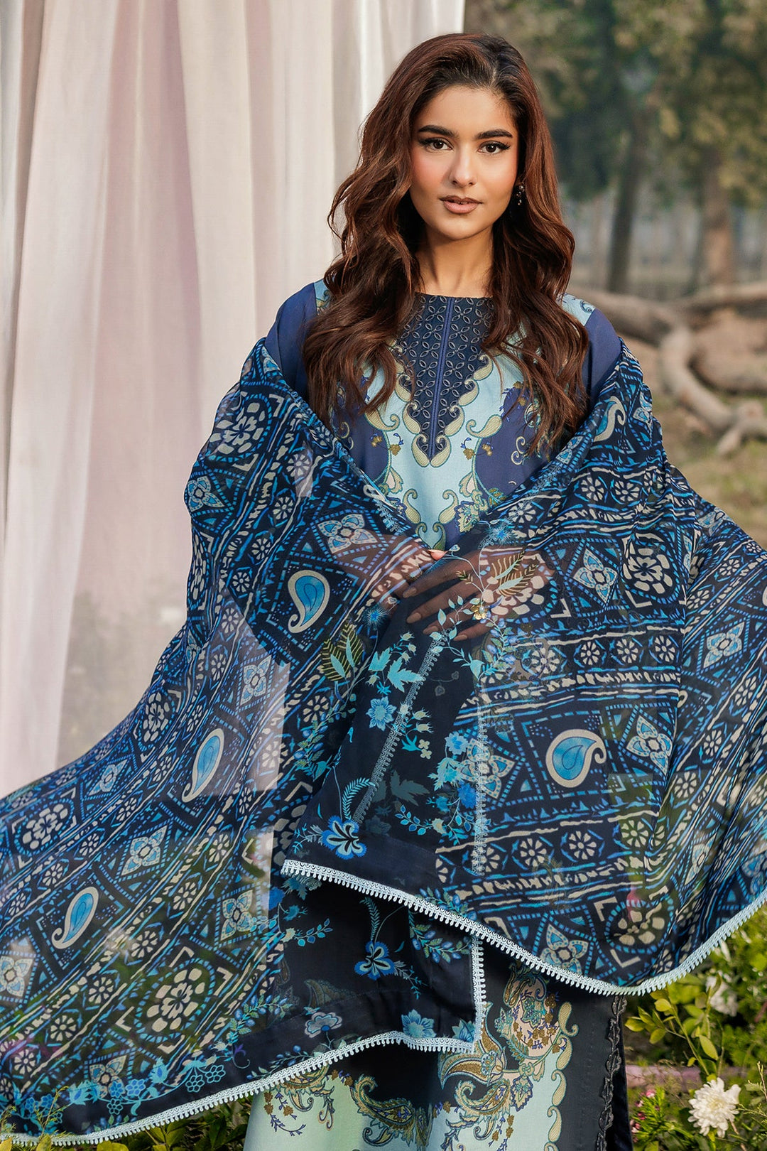 3-PC Unstitched Embroidered Lawn Collection