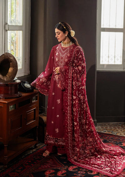 Karandi with Embroidered Chiffon