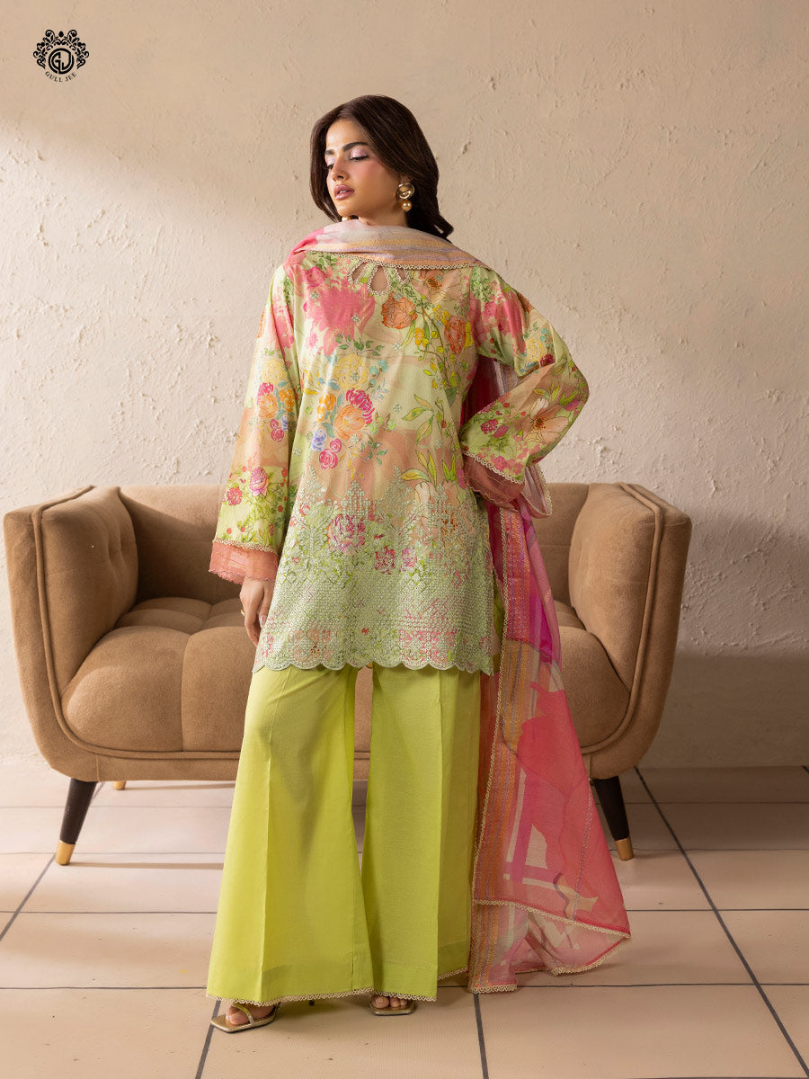 KROMA  3-Piece Unstitched Embroidered Dress