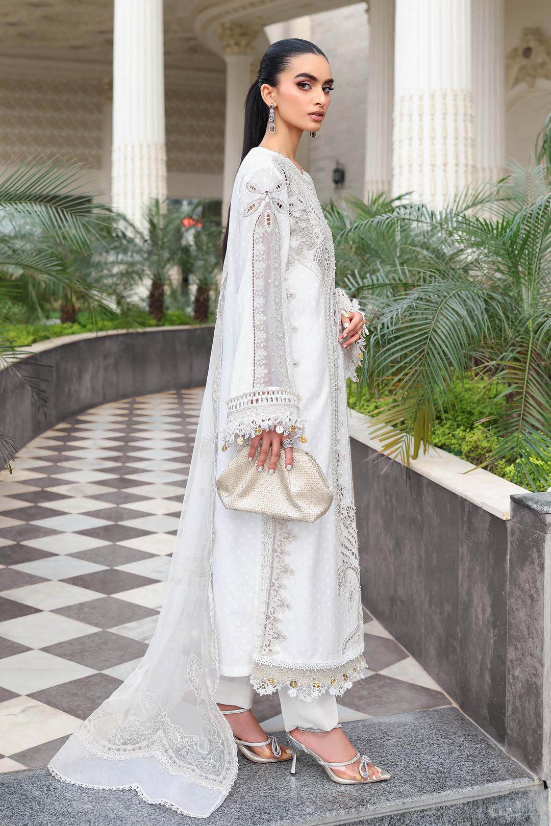 3 Piece Unstitched Embroidered Lawn Suit