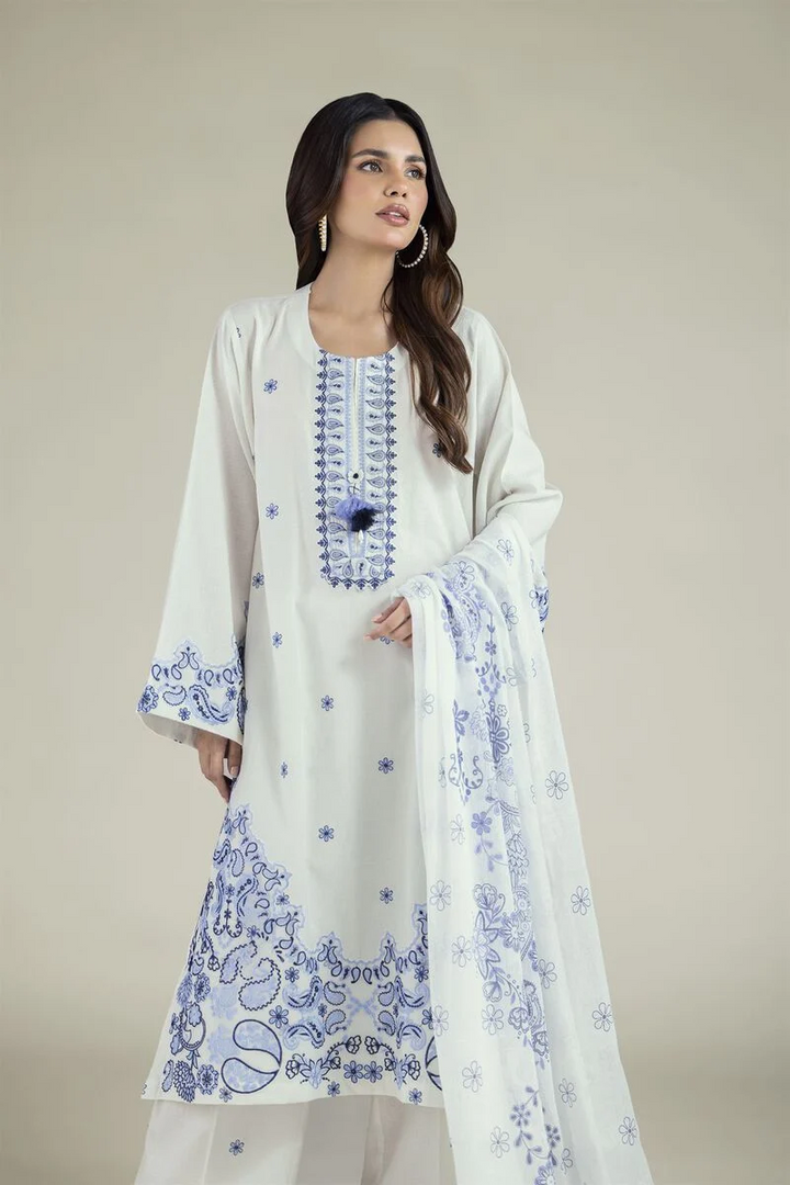 Embroidered | Cotton Dobby Fabrics 3 Piece